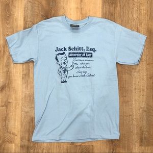 Jack Schitt, Esq. Attorney At Law T-shirt Blue Sized M Steve & Barry’s NEW